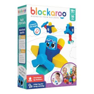 Blockaroo Magnetic Foam Blocks - Small - Plane(10pcs) 146725201 - Mágneses építőjáték