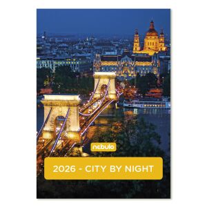 Falinaptár NEBULO A/4 álló City by Night 2026. 146725236 - Nebulo