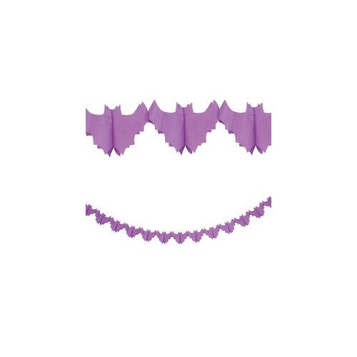 Lila Denevér Mintás Girland – 300 cm hosszú Halloween dekoráció 146725334