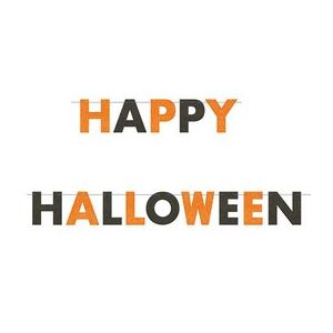 Happy Halloween Glitteres Parti Betűfüzér – 270 cm hosszú Halloween dekoráció 146725439 - Halloweeni dekoráció