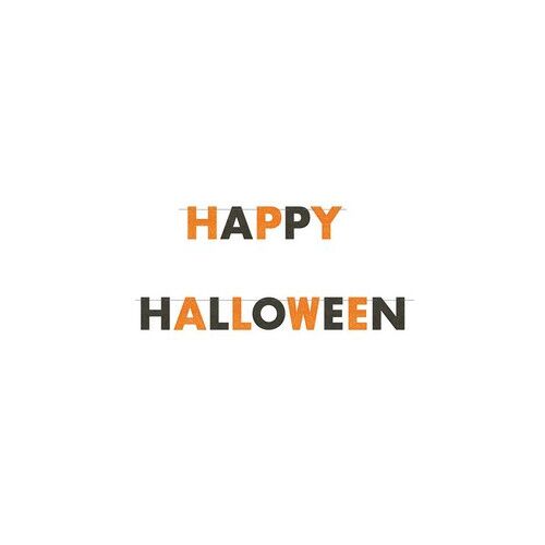 Happy Halloween Glitteres Parti Betűfüzér – 270 cm hosszú Halloween dekoráció 146725439