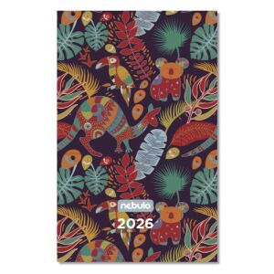 Zsebnaptár NEBULO A/6 heti papírborítós Jungle 2026. 146725505 - Nebulo