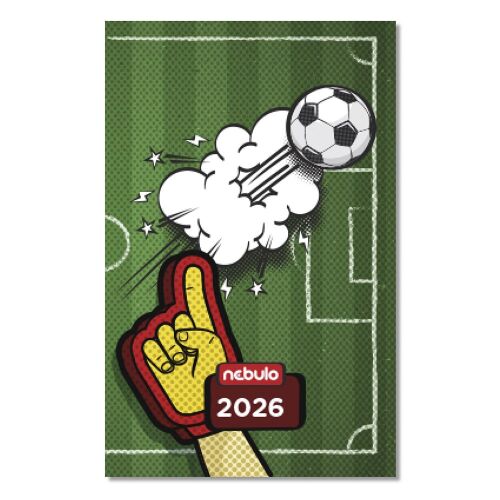 Zsebnaptár NEBULO A/6 heti papírborítós Football 2026. 146725544