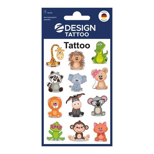 Matrica, tetoválás, 1 ív, 76x120 mm, AVERY ZWECKFORM, "Z-Design No.56761", állatok 146725725