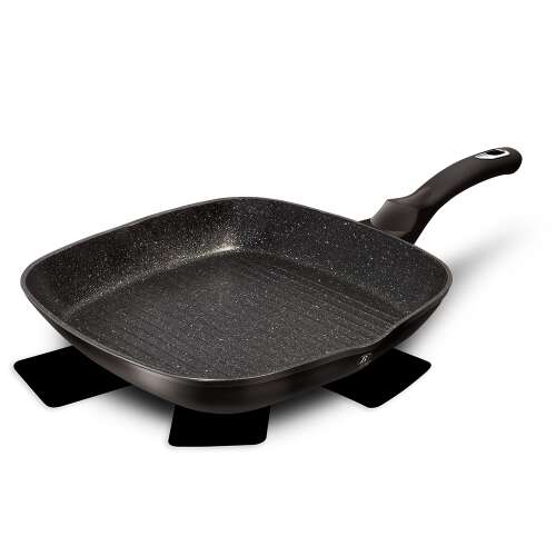 Berlinger Haus BH-1846 grill pan, 28 cm, Black Silver Collection, non-stick, induction