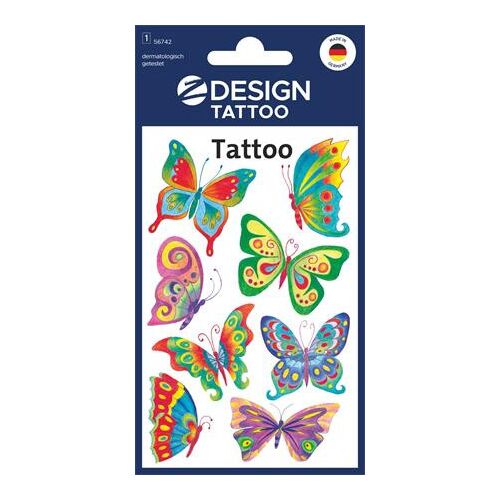 Matrica, tetoválás, 1 ív, 76x120 mm, AVERY ZWECKFORM, "Z-Design No.56742", pillangók 146725881