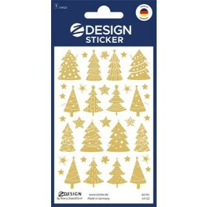 Matrica, 1 ív, 76x120 mm, AVERY ZWECKFORM, "Z-Design No.54122", ezüst csillagok 146725898 - Lakberendezés