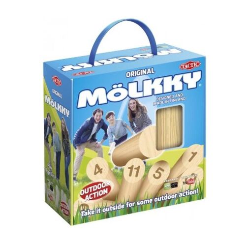 Mölkky fa szabadtéri játék kartondobozos, fogóval ellátott változat 146726183