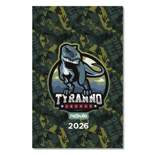Zsebnaptár NEBULO A/6 heti papírborítós Dino 2026. 146726280