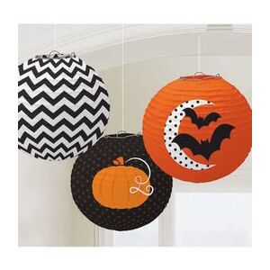 Csíkos Pöttyös Gömb Lampion Válogatás Halloweenre - 24 cm, 3 db-os 146726445 - Halloweeni dekoráció