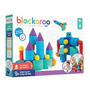 Blockaroo Magnetic Foam Blocks - Large - Castle (35pcs) 146726599 - Mágneses építőjáték