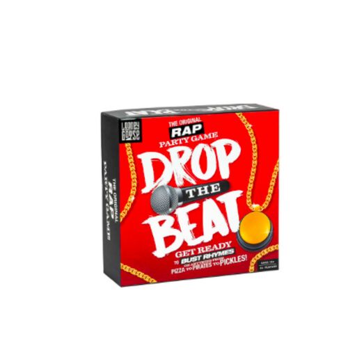 Drop The Beat rap társasjáték a Looney Goose-tól. Szórakoztató rímjáték partikhoz és játékestekhez. 