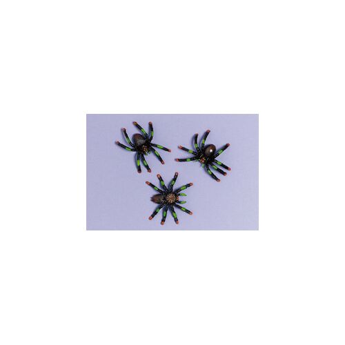 8 db-os Halloween pók dekoráció fekete, piros-zöld mintával 146726640