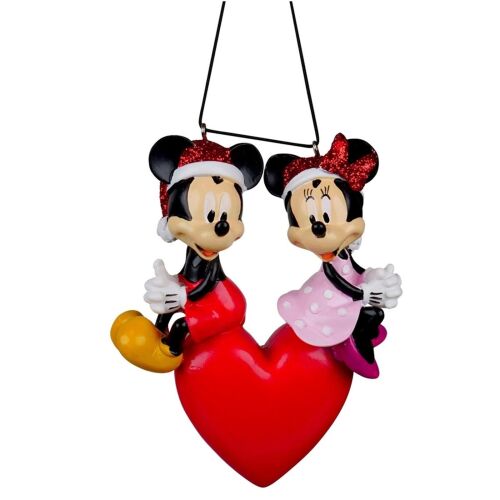 3D szerelmes Mickey és Minnie karácsonyfadísz, 11 cm, többszínű 146726877