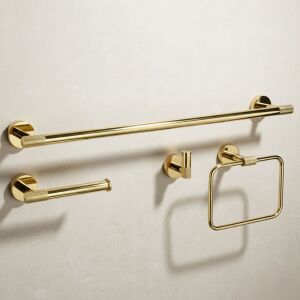 Badezimmer-Accessoire-Set GRID Gold 4-teilig 146727058 - Badezimmer-Zubehör