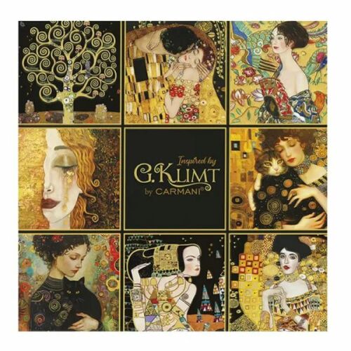 Klimt üvegtányér / alátét - 11,5x11,5 cm - montázs 146727122