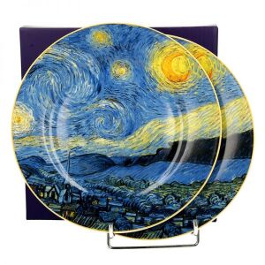Van Gogh Csillagos éj porcelán desszertes tányér készlet - 2 darabos - díszdobozban 146727180 - Tányér
