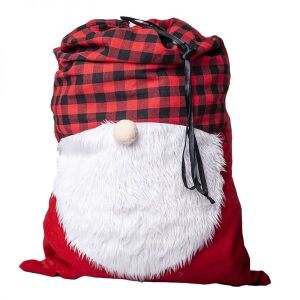 Karácsonyi orrmanós Mikulás zsák puttony  - 85x56 cm 146727189 - Művészet & Hobbi