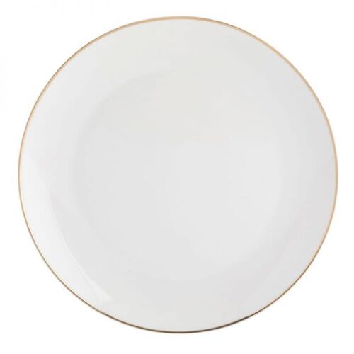 Altom Design Bella Gold porcelán lapostányér - 26 cm - fehér/arany 146727256