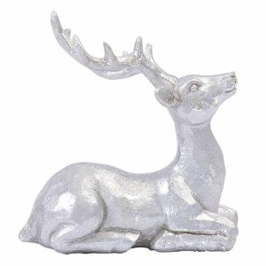 Rénszarvas ezüst figura karácsonyi dekorációhoz, kandallóra - 8,5x5x8 cm 146727306 - Szezonális dekoráció