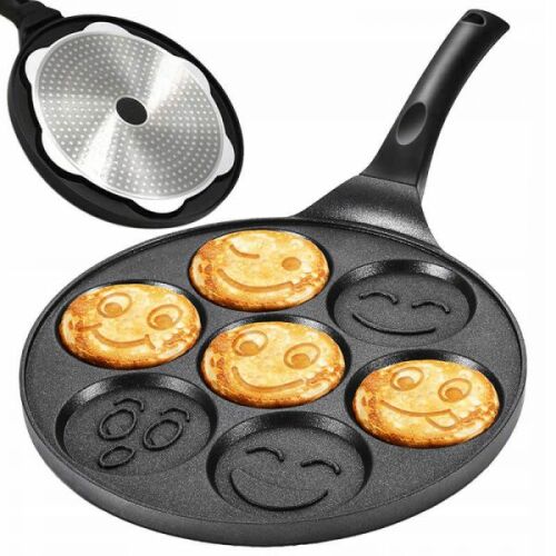 Altom amerikai palacsintasütő serpenyő - 7 fakkos - 26 cm - Smiley-s