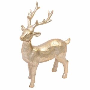 Rénszarvas arany figura karácsonyi dekorációhoz, kandallóra - 14,5x10 cm 146727337 - Dekoráció