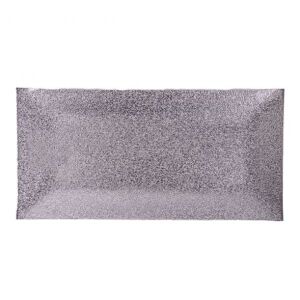 Ezüst színű üvegtál / gyertyatartó - téglalap alakú - 27x13 cm 146727363 - Dekortál