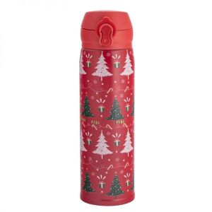 Karácsonyi duplafalú termosz - 450 ml - piros karácsonyfás 146727406 - Termosz és italtartó