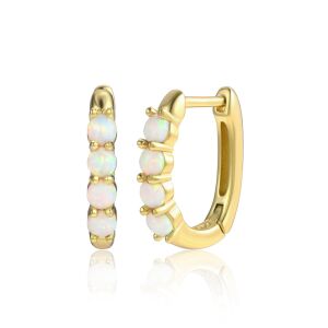 Arany tónusú Emporia Ötvözetű Fülbevaló Fehér Emporia® Kristállyal, CAT184 146729149 - Női kiegészítő