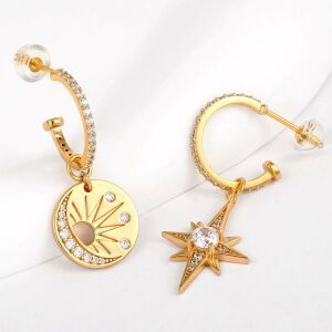 Arany tónusú Emporia Ötvözetű Fülbevaló Fehér Emporia® Kristállyal, CAT154 146729171 - Női kiegészítő