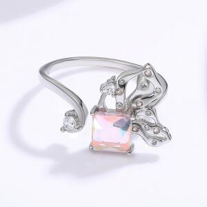 Arany tónusú Emporia Ötvözetű Gyűrű Rózsaszínű Emporia® Kristállyal, CAT098/54 146729173 - Női ékszer