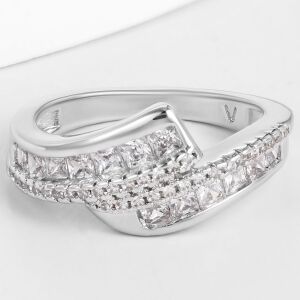 Arany tónusú Emporia Ötvözetű Gyűrű Fehér Emporia® Kristállyal, CAT120/54 146729183 - Női ékszer