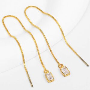 Arany tónusú Emporia Ötvözetű Fülbevaló Fehér Emporia® Kristállyal, CAT115 146729190 - Női ékszer