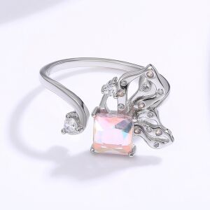 Arany tónusú Emporia Ötvözetű Gyűrű Rózsaszínű Emporia® Kristállyal, CAT098/57 146729238 - Női ékszer