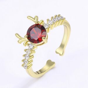 Arany tónusú Emporia Ötvözetű Gyűrű Vörös Emporia® Kristállyal és Fehér Emporia® Kristállyal, CAT041/52 146729268 - Női ékszer