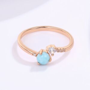 Arany tónusú Emporia Ötvözetű Gyűrű Kék Emporia® Kristállyal és Fehér Emporia® Kristállyal, CAT013/57 146729325 - Női ékszer