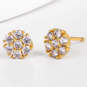 Arany tónusú Emporia Ötvözetű Fülbevaló Fehér Emporia® Kristállyal, CAT015 146729341 - Női ékszer