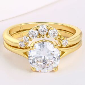 Arany tónusú Emporia Ötvözetű Gyűrű Fehér Emporia® Kristállyal, CAT091/54 146729335 - Női ékszer