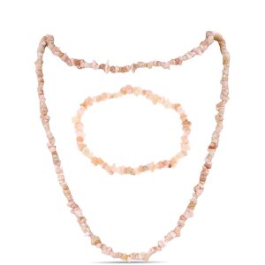 Nugget Szett Rózsaszínű Opállal ( Nyaklánc+Karkötő ), Y62369 146729366 - Női kiegészítő