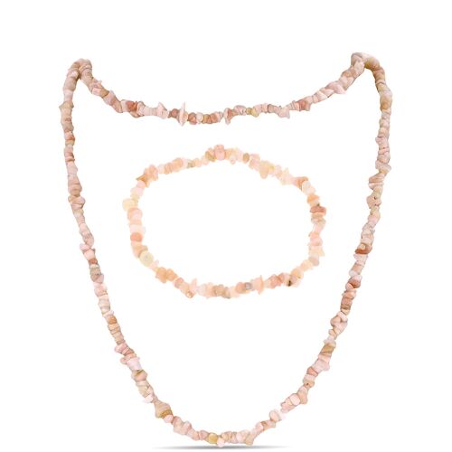 Nugget Szett Rózsaszínű Opállal ( Nyaklánc+Karkötő ), Y62369 146729366