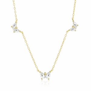 Arany tónusú Emporia Ötvözetű Nyaklánc Fehér Emporia® Kristállyal, CAT177 146729367 - Női nyaklánc