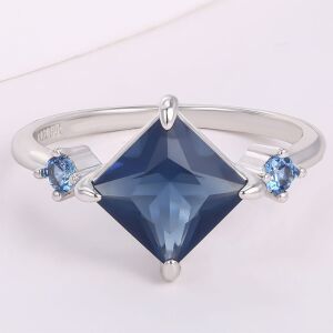 Arany tónusú Emporia Ötvözetű Gyűrű Kék Emporia® Kristállyal, CAT121/52 146729379 - Női ékszer