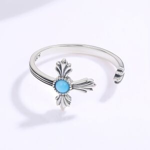 Arany tónusú Emporia Ötvözetű Gyűrű Kék Emporia® Kristállyal, CAT034/52 146729423 - Női ékszer