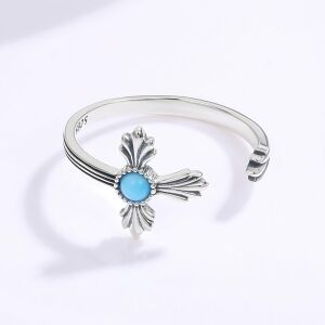 Arany tónusú Emporia Ötvözetű Gyűrű Kék Emporia® Kristállyal, CAT034/54 146729467 - Női ékszer