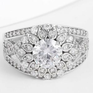 Arany tónusú Emporia Ötvözetű Gyűrű Fehér Emporia® Kristállyal, CAT111/52 146729484 - Női ékszer