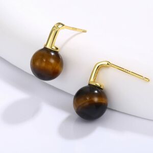 Arany tónusú Emporia Ötvözetű Fülbevaló Barna Emporia® Kristállyal, CAT109 146729487 - Női ékszer