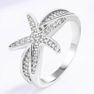 Arany tónusú Emporia Ötvözetű Gyűrű Fehér Emporia® Kristállyal, CAT083/52 146729515 - Női ékszer