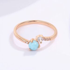 Arany tónusú Emporia Ötvözetű Gyűrű Kék Emporia® Kristállyal és Fehér Emporia® Kristállyal, CAT013/62 146729518 - Női ékszer