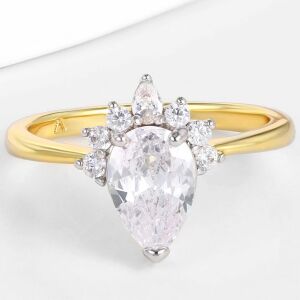 Arany tónusú Emporia Ötvözetű Gyűrű Fehér Emporia® Kristállyal, CAT021/59 146729528 - Női ékszer