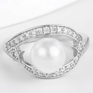 Arany tónusú Emporia Ötvözetű Gyűrű Fehér Emporia® Kristállyal, CAT050/57 146729532 - Női ékszer